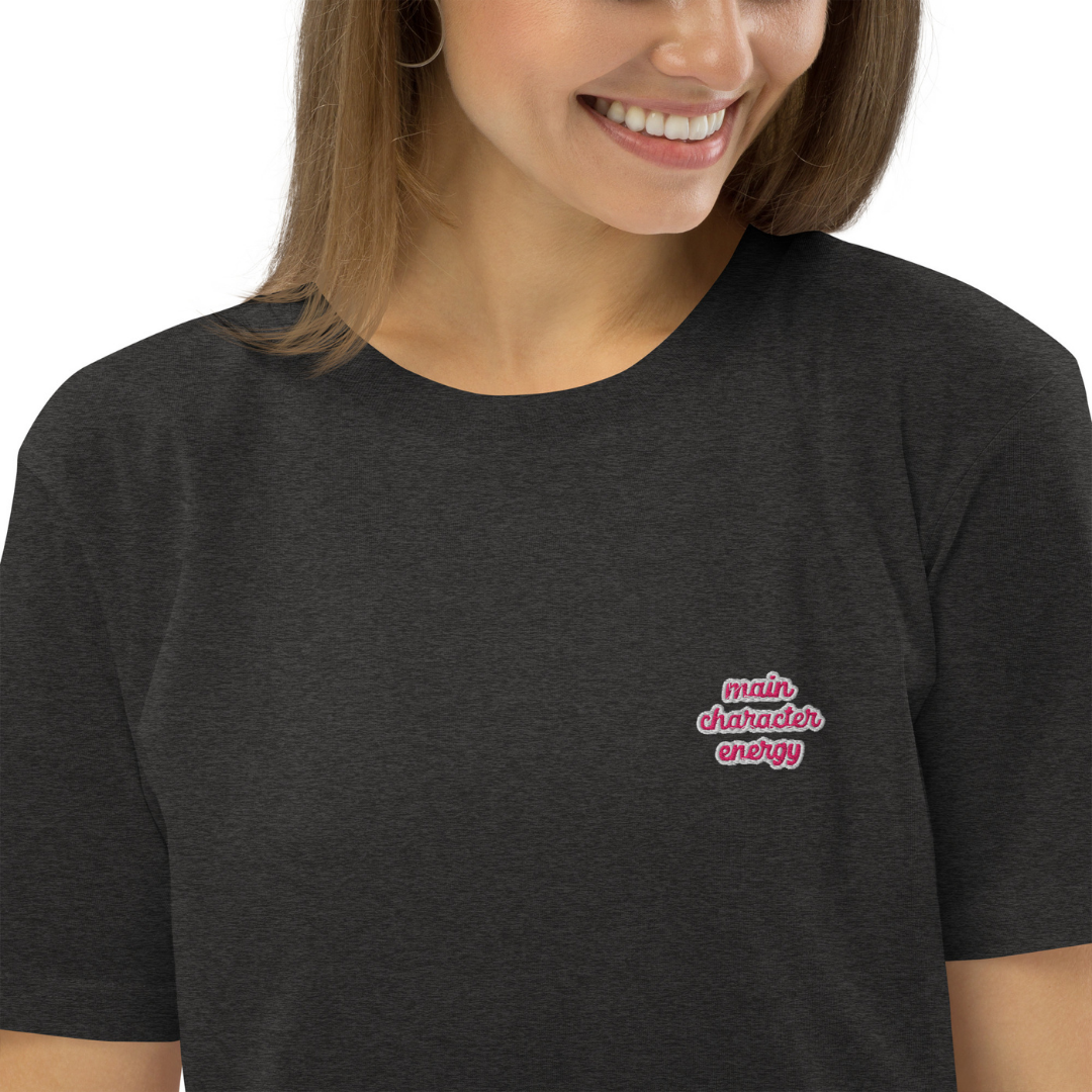 MAIN CHARACTER ENERGY - Embroidered Unisex T-Shirt