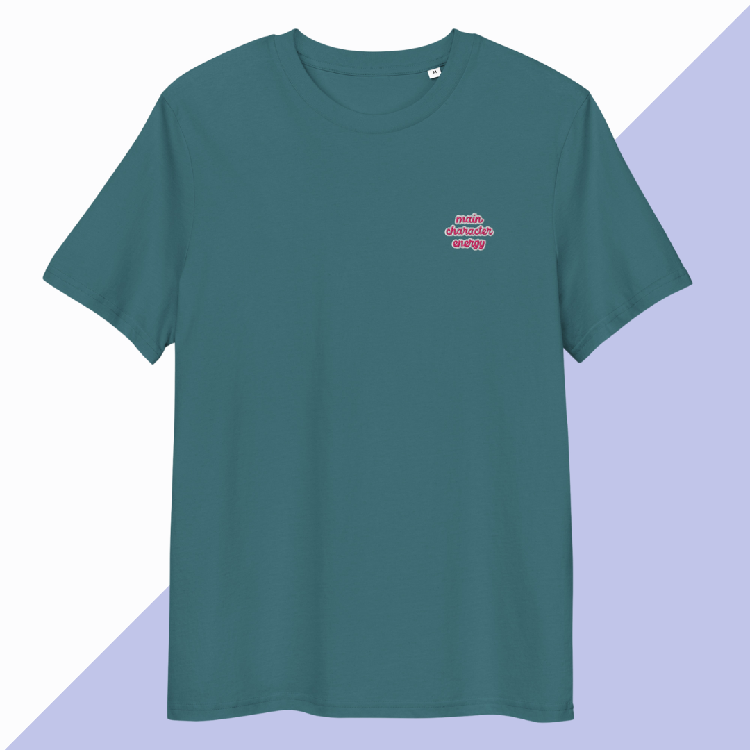 MAIN CHARACTER ENERGY - Embroidered Unisex T-Shirt